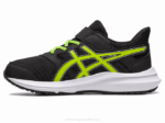 Asics sacudida preescolar zapatillas ralladura lima negra - Image 4