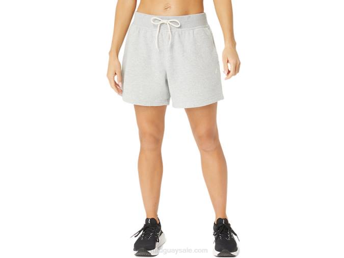 Asics short mujer polar brezo gris claro cómoda y ligera - Image 1