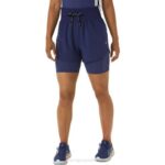 Asics Short Nagino 4 Pulgadas Mujer Azul Índigo Estilo Comodidad