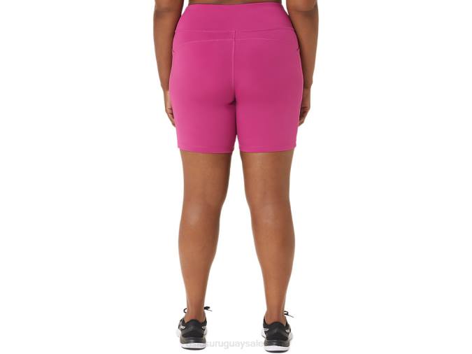 Asics shorts de mujer pr lyte 5in con bolsillos rojo fucsia cómodos y ligeros - Image 2