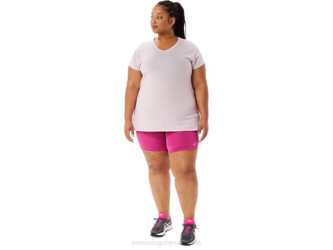Asics shorts de mujer pr lyte 5in con bolsillos rojo fucsia cómodos y ligeros - Image 6