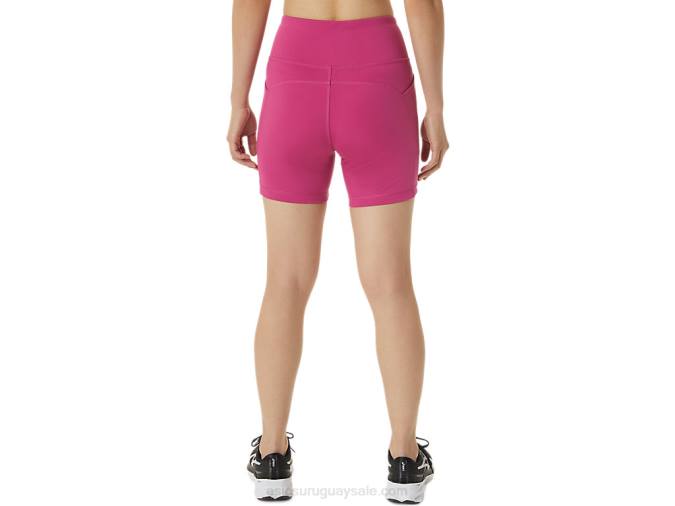 Asics shorts de mujer pr lyte 5in con bolsillos rojo fucsia cómodos y ligeros - Image 9