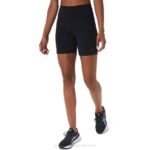Asics shorts de mujer pr lyte 5in negros con bolsillos rendimiento