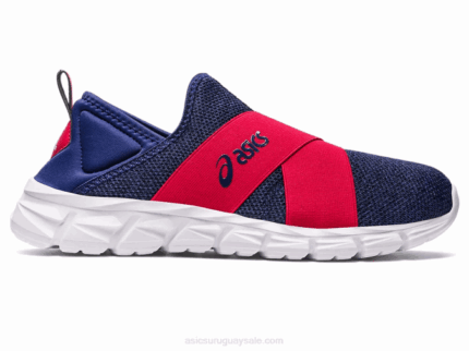 Asics slip-on lyte cuántico azul índigo rojo velocidad estilo y comodidad