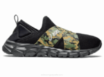 Asics slip-on lyte cuántico negro camuflaje estilo urbano