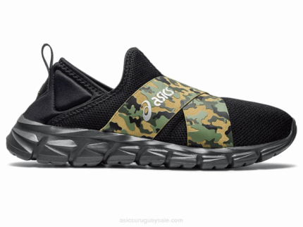 Asics slip-on lyte cuántico negro camuflaje estilo urbano