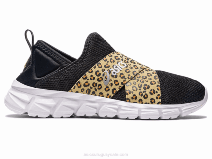 Asics slip-on lyte cuántico negro estilo moderno y cómodo