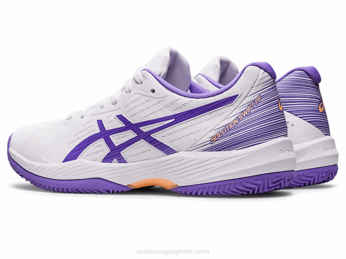 Asics Solución de Arcilla Swift FF Blanco Amatista Rendimiento Deportivo - Image 3