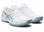 Asics Solución de Arcilla Swift FF Zapatillas Blanco Azul Humo - Image 2