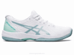 Asics Solución de Arcilla Swift FF Zapatillas Blanco Azul Humo