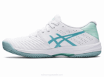 Asics Solución de Arcilla Swift FF Zapatillas Blanco Azul Humo - Image 4