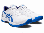Asics solución rápida deportivas blancas y azules eléctricas - Image 2