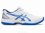 Asics solución rápida deportivas blancas y azules eléctricas