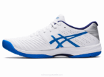 Asics solución rápida deportivas blancas y azules eléctricas - Image 4