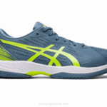 Asics solución rápida ff 2LVJ477A azul acero y verde peligro