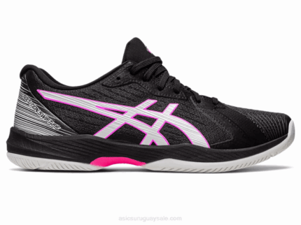 Asics solución rápida negro rosa intenso para rendimiento deportivo