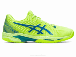 Asics Solución Velocidad FF 2 Arcilla Verde Peligro Azul Renacido