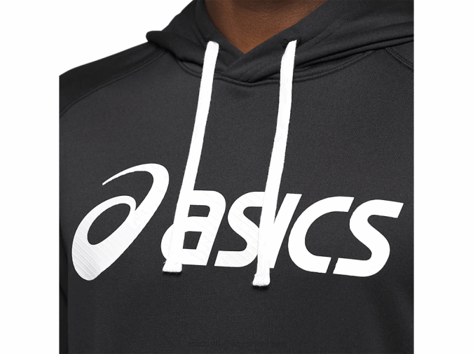 Asics sudadera con capucha de rizo francés hombre blanco negro estilo y confort - Image 2
