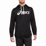 Asics sudadera con capucha de rizo francés hombre blanco negro estilo y confort