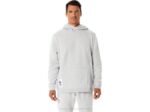 Asics sudadera con capucha polar gris claro estilo moderno