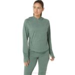 Asics sudadera con capucha tech po 2.0 mujer hiedra espacial