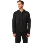 Asics sudadera con cremallera completa negra hombre rendimiento tecnológico