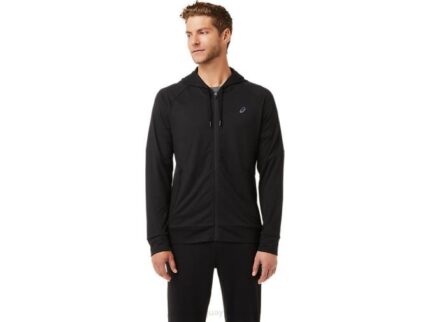 Asics sudadera con cremallera completa negra hombre rendimiento tecnológico