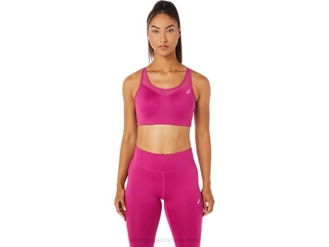 Asics sujetador acelerador mujer rojo fucsia rendimiento y comodidad - Image 1