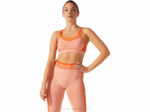Asics sujetador corto mujer sin costuras naranja melocotón estilo y comodidad