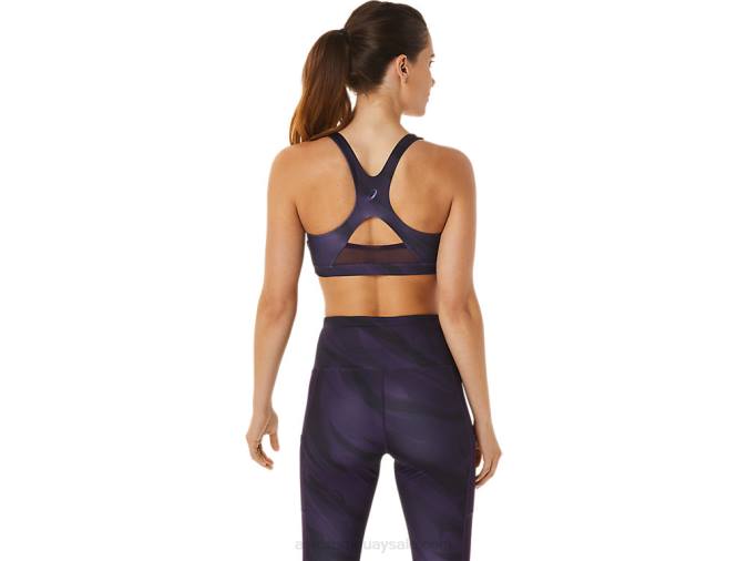 Asics sujetador de entrenamiento gráfico mujer sombra de noche cómodo y estiloso - Image 2