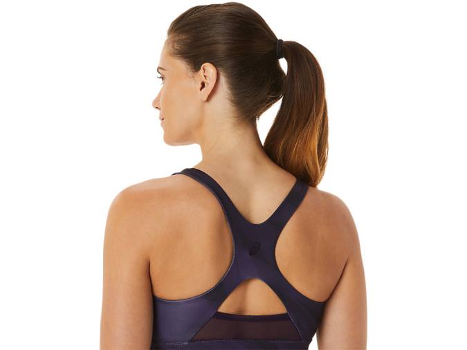 Asics sujetador de entrenamiento gráfico mujer sombra de noche cómodo y estiloso - Image 4