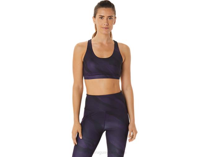 Asics sujetador de entrenamiento gráfico mujer sombra de noche cómodo y estiloso - Image 1