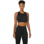 Asics sujetador de tiras rendimiento negro para mujer