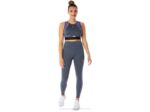 Asics sujetador deportivo gris con paneles de malla para mujer - Image 4