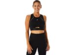 Asics sujetador deportivo malla rendimiento negro mujer