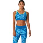 Asics sujetador gráfico mujer azul renacido estilo y confort