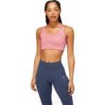 Asics sujetador nagare mujer rosa ahumado deportivo cómodo y elegante