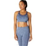 Asics sujetador sin costuras reversible mujer azul confort y estilo