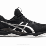 Asics Táctica Gel Zapatillas Negras y Plateadas