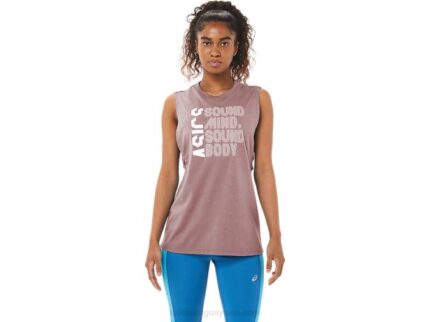 Asics tanque cuerpo sano jengibre durazno brezo estilo saludable