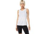 Asics tanque de carrera femenino blanco brillante estilo y comodidad