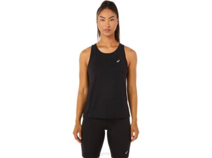 Asics tanque de carrera femenino negro alto rendimiento