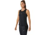 Asics tanque de carrera femenino rendimiento negro gris carbón - Image 3