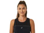 Asics tanque de carrera femenino rendimiento negro gris carbón - Image 4