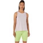 Asics tanque de carrera femenino rosa ligero y cómodo