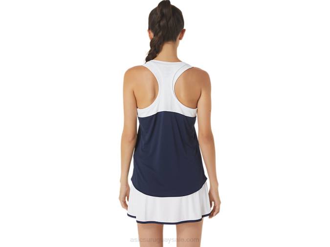 Asics tanque de corte mujer medianoche blanco brillante estilo y confort - Image 2