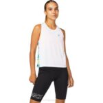 Asics tanque de inyección de color blanca brillante y báltica