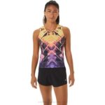 Asics tanque de maratón mujeres naranja claro amatista