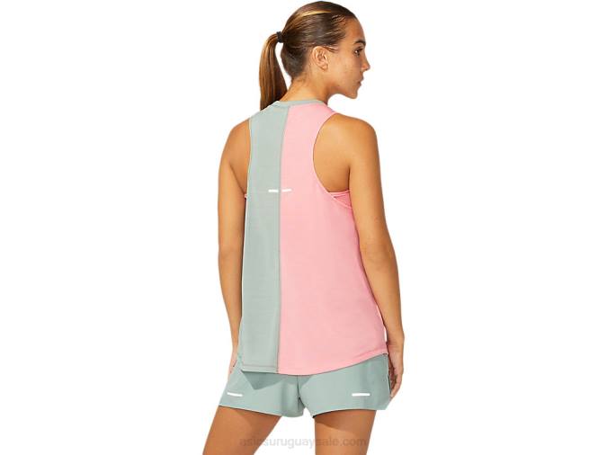 Asics tanque de mujer gris pizarra y pétalo de melocotón elegante - Image 2