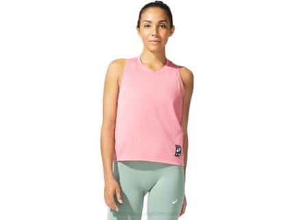 Asics tanque de mujer pétalo de durazno estilo sakura